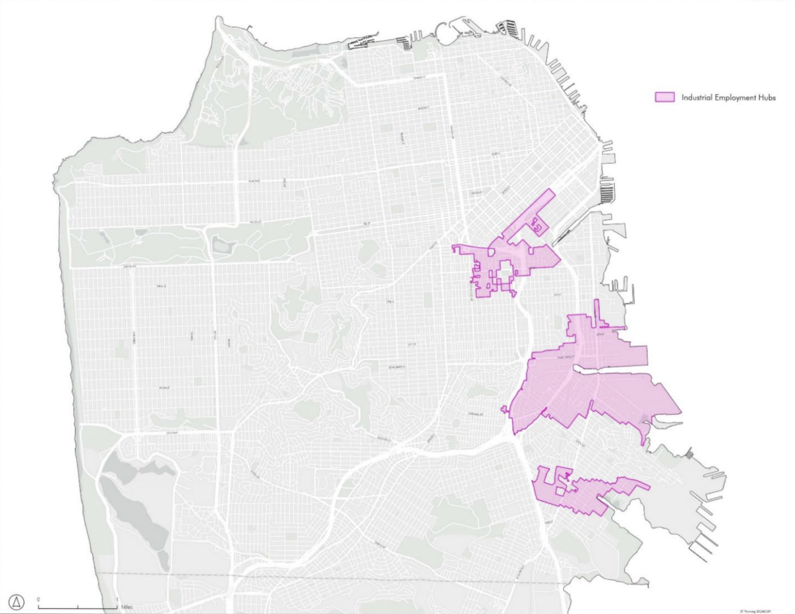 Industrial employment hubs