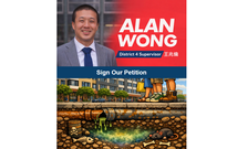 A petition graphic from Wong's campaign