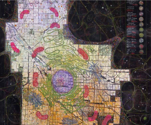 City of Tucson — You Look Like a Neuron to Me by Monica Aissa Martinez depicting Tucson as a cell