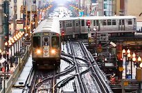 Brown Line Train in the Loop