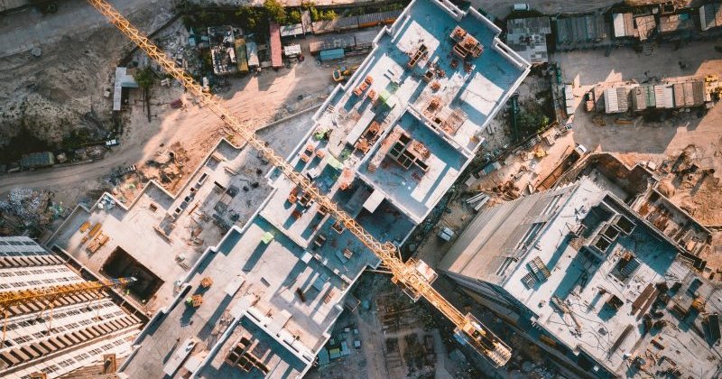 multifamily under construction from above