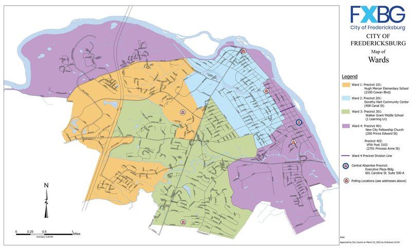 2022 FXBG Ward Map
